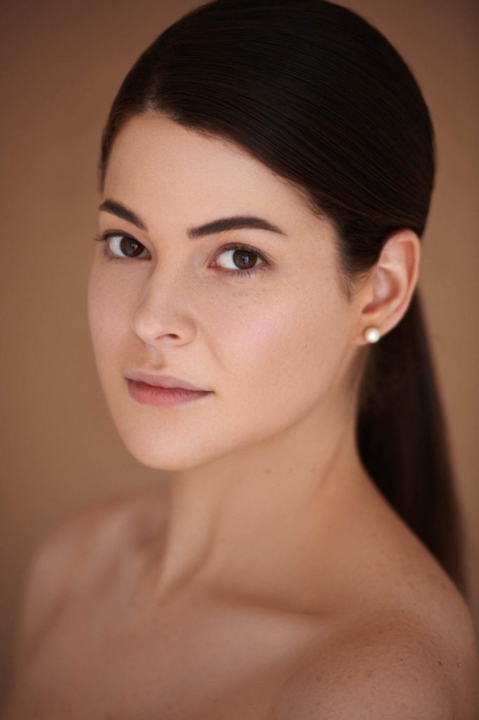Natural beauty portrait with clean skin and soft makeup